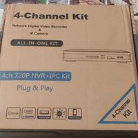 Kit videosorveglianza NVR PoE 4 telecamere IP 4ch
