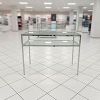 Espositore Professionale in Vetro e Acciaio Cromat