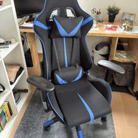 Sedia Gaming Nera e Blu