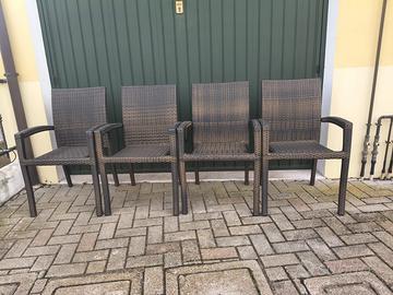 4 sedie da giardino