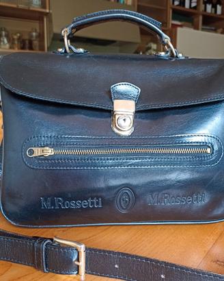 Borsa nera in cuoio vintage
