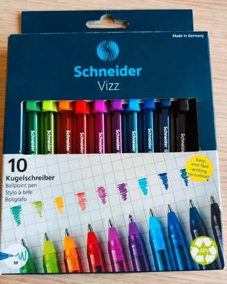 Confezione penne a sfera colorate Schneider Vizz