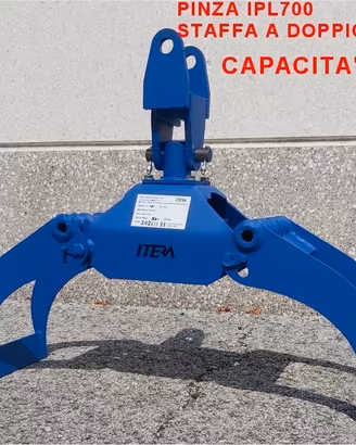 Pinza legna IPL700 con staffa a doppio snodo