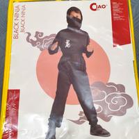 costume carnevale ninja 7/8 anni
