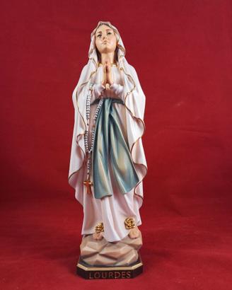 Statua 29 cm Madonna di Lourdes legno Val Gardena