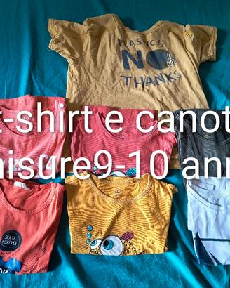 canottiere esterne e 1 t-shirt 