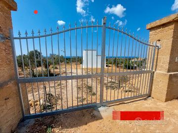 Cancello curvo da 350cm zincato