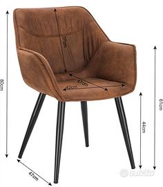 Sedie sala da pranzo con braccioli 