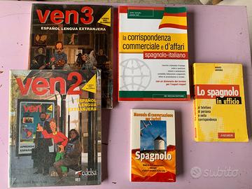 lotto n.5 testi scolastici lingua spagnola