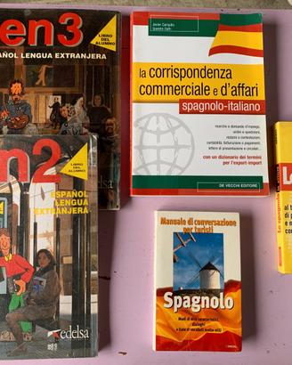 lotto n.5 testi scolastici lingua spagnola