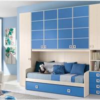 cameretta bambini con scrivania e cassettiera abbi