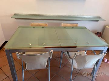 Tavolo e mensola vetro design