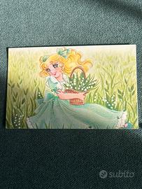 Candy Candy cartolina verde Fabbri
