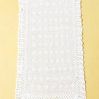 Runner Centrino cotone, uncinetto.Nuovo 39 X 22 cm