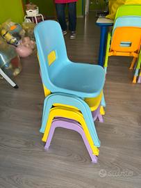 Tavolo rett.  con bordo e gambe BLU + 6 sedie