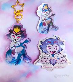 Stolas Helluva boss acrylic keychain + 2 stickers