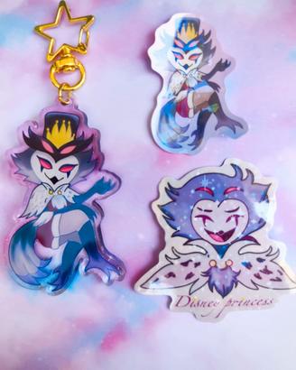 Stolas Helluva boss acrylic keychain + 2 stickers