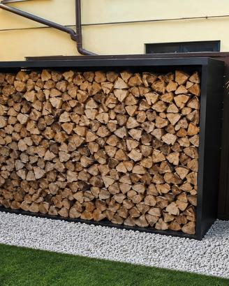 2 Legnaie in acciaio260×184×50 cm – Design moderno