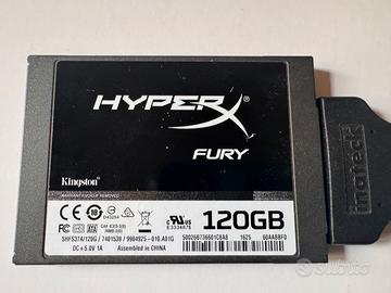 SSD Kingston HyperX Fury 120GB + Adattatore USB 3
