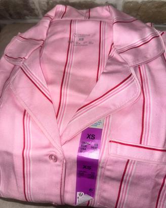 Pigiama Boyfriends Primark rosa a righe rosse tgXS