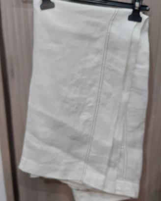 pantalone di lino bianco 