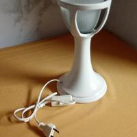 Abasciur in porcellana con riflettore in vetro