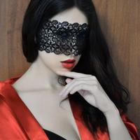 Maschera pizzo occhi nera
