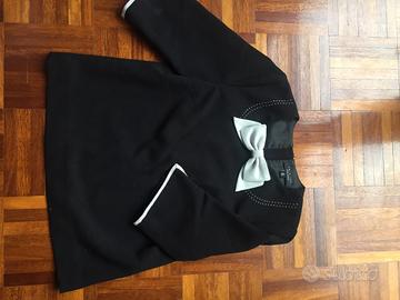 Camicia Twin -set Simona Barbieri nera con fiocco