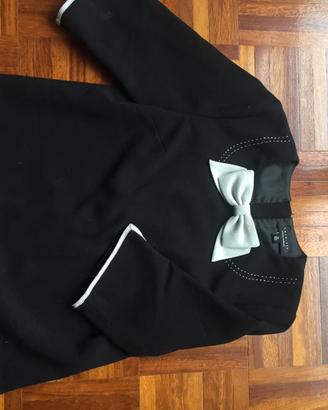 Camicia Twin -set Simona Barbieri nera con fiocco