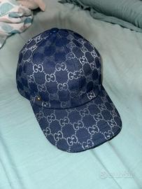 Cappellino gucci blu nuovo