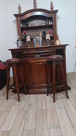 Mobile bar antiquariato primi 70+espositore