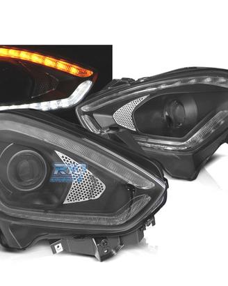 FARI SUZUKI SWIFT 17- TUBE LIGHT DRL DINAMICI NERI