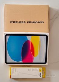 iPad A16 128GB, Pennino, Cover, Tastiera, Touchpad