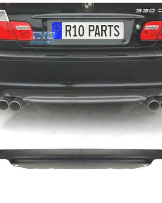 DIFFUSORE BMW E46 LOOK M M3 USCITE DOPPIE