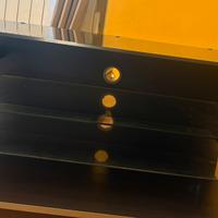 Mobiletto per televisione in vetro