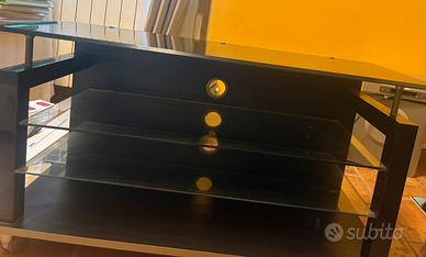 Mobiletto per televisione in vetro