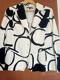 giacca fantasia bianco e nero 
