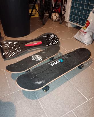 2 Skateboard e 1 waveboard 