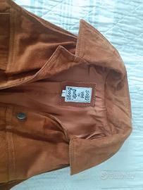 vestito corto senza maniche camoscio