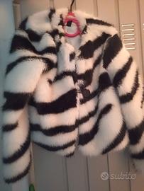 pelliccia finta corta taglia L