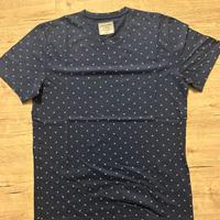 T shirt abercrombie blu  con piccoli fiori bianchi