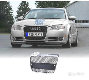 GRIGLIA AUDI A4 B7 04-09 LOOK RS CROMO NERO ABS