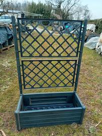 Fioriera pvc con spalliera 