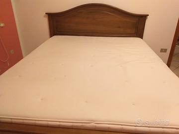 Letto matrimoniale completo:cornice materasso rete