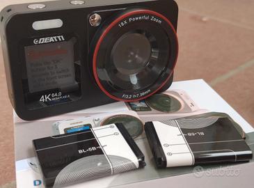 Fotocamera Digitale 4K 64MP 18x Zoom con 64GB SD 