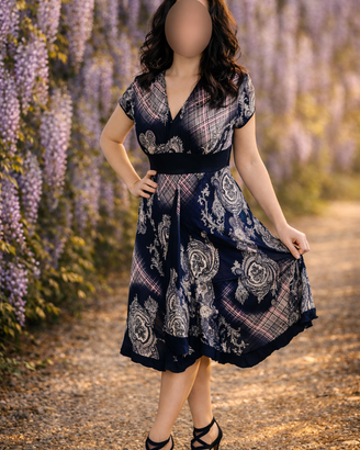 Vestito fantasia paisley & plaid