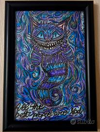 Quadro con disegno Stregatto, Alice in Wonderland