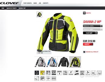 GIACCA DA MOTO CLOVER  SAVANA-2 WP TAGLIA M