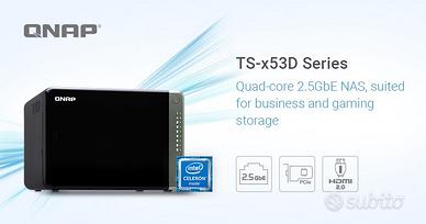 NAS QNAP TS-x53D con 80 TB WD Gold – Perfetto