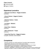 Cameriere/aiuto-cuccina/Bar